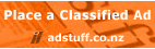 Place a classified ad in over 40 New Zealand newspapers on Adstuff.